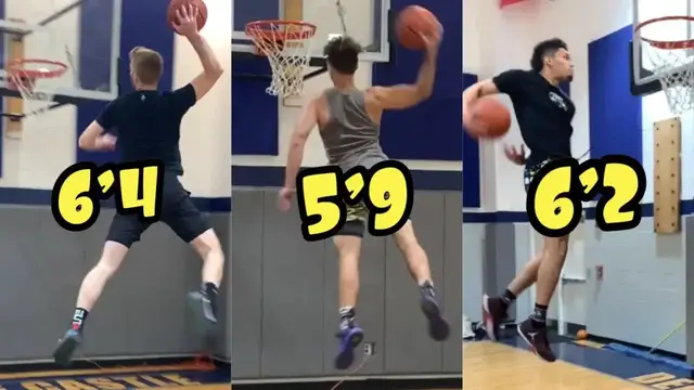 'Video thumbnail for 5'9 Austin Burkey 6'4 Connor Barth and 6'2 Isaiah Rivera Have a Dunk Session!!'