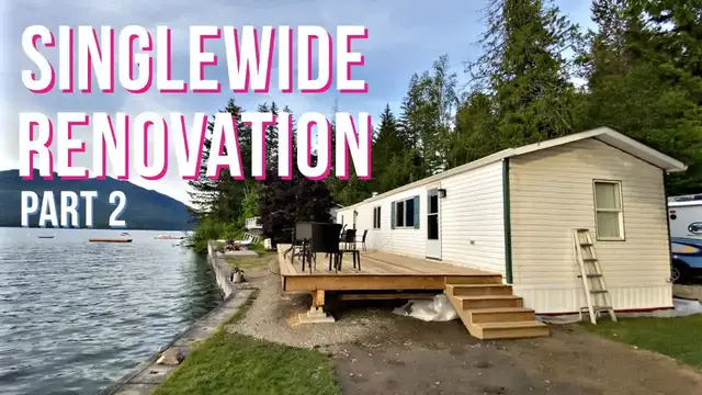 Video thumbnail for kerry tarnow: singlewide mobile home transformation: budget renovation with new flooring & paint!