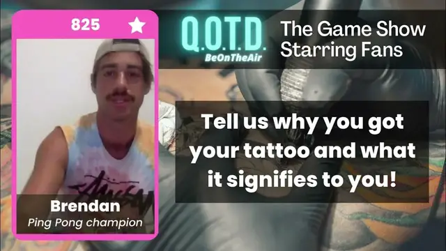 Video thumbnail for Our Favorite Answers: Brendan has the best-drawn, most-detailed tattoo of his mom. Amazing!