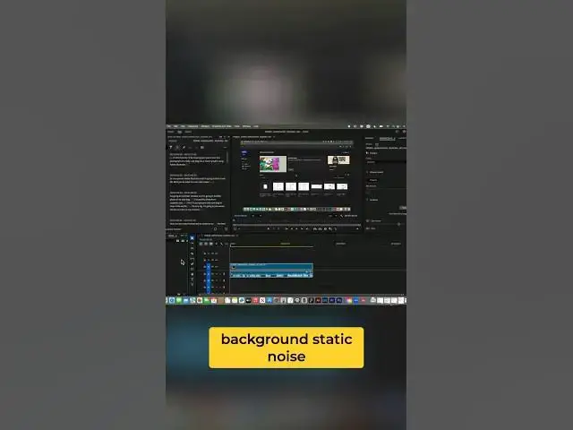 Video thumbnail for Remove Background Static Noise with Audio Effects! #shorts