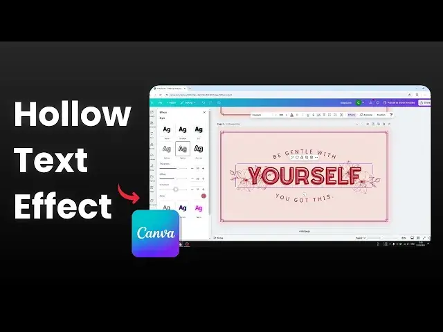 'Video thumbnail for How to Create a Hollow Text Effect in Canva'