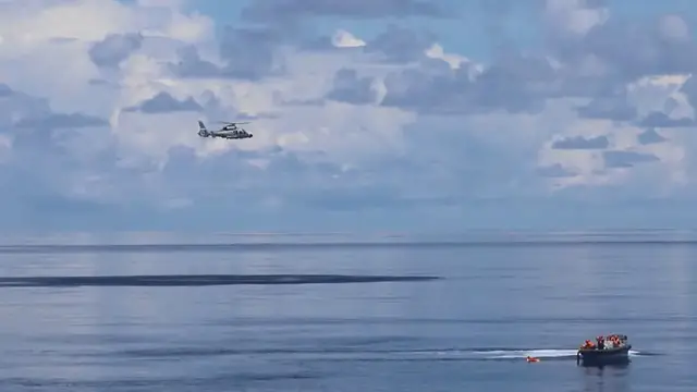 Video thumbnail for China: Chinese military holds training exercise around Huangyan Dao in South China Sea.