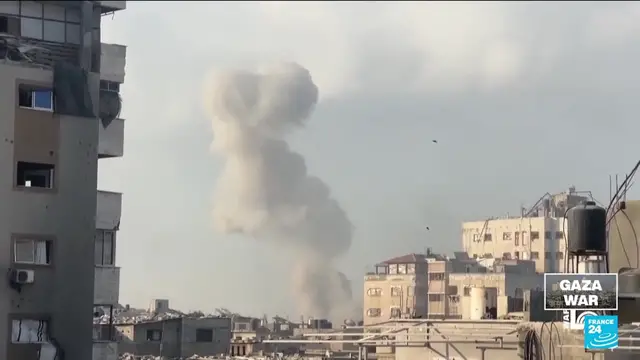 'Video thumbnail for Anti-war protest in Gaza City as Israel prepares offensive'