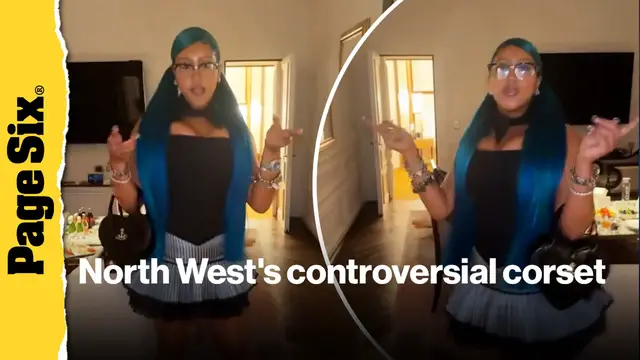 'Video thumbnail for Kim Kardashian slammed for letting North West, 12, wear corset on family vacation'