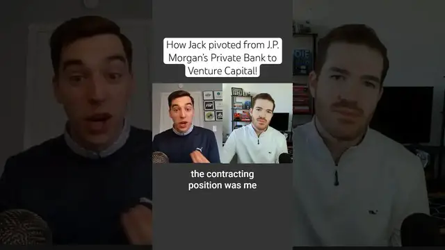 Video thumbnail for How Jack pivoted from J.P Morgan to Venture Capital!#wallstreet #venturecapital #banking