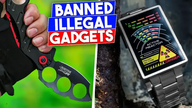 Video thumbnail for TOP 100 BANNED, SPY AND ILLEGAL GADGETS
