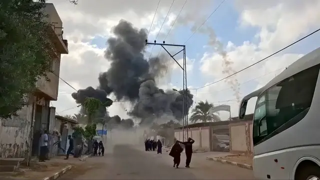'Video thumbnail for Israel begins Gaza City operation as nearly one million Palestinians face forced displacement'
