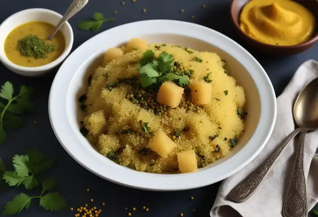 Video thumbnail for Upma Recipe (Simple South Indian Breakfast Dish)