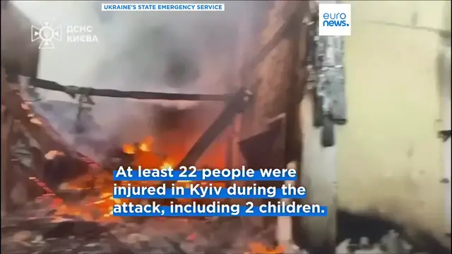 Video thumbnail for One dead and scores of people injured after Russia launches massive attack on Kyiv
