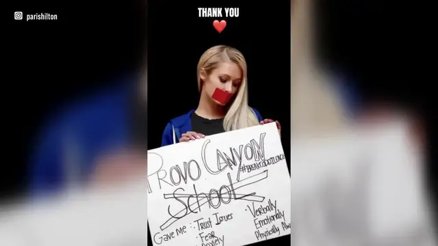 Video thumbnail for UNCAPTIONED: Paris Hilton reacts to closure of school where she claims she was abused.
