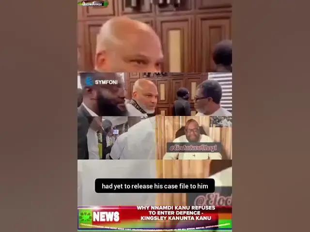 Video thumbnail for Why Nnamdi Kanu Refuses To Enter Defence   Kingsley Kanunta Kanu