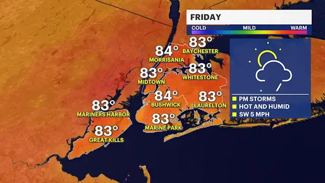 Video thumbnail for Showers, storms, and isolated flash flooding in the Bronx