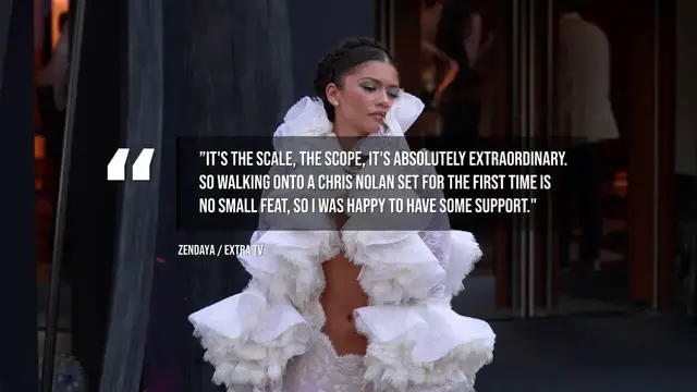 Video thumbnail for Zendaya was 'very grateful' to have Tom Holland's support during first day on The Odyssey set.
