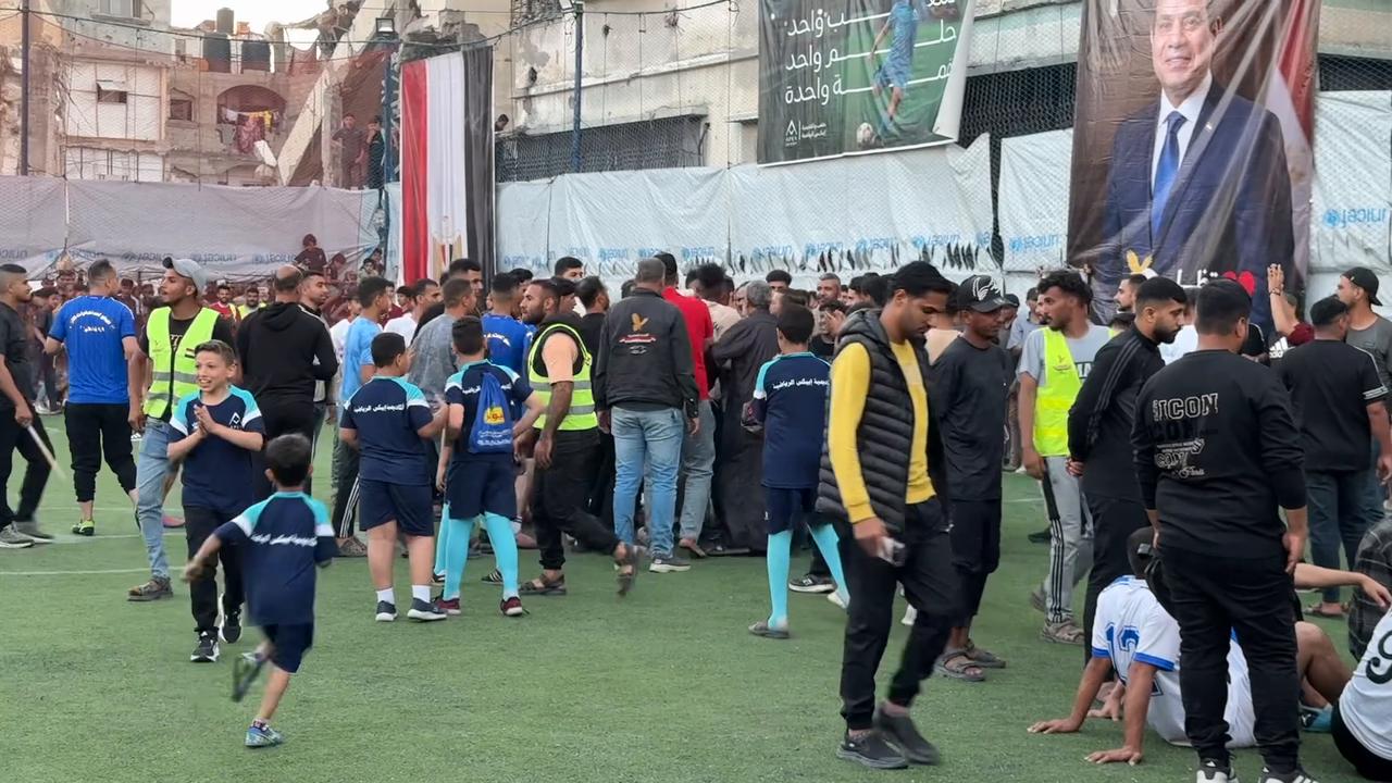 Video thumbnail for Gaza Football Match Resumes Play 36.