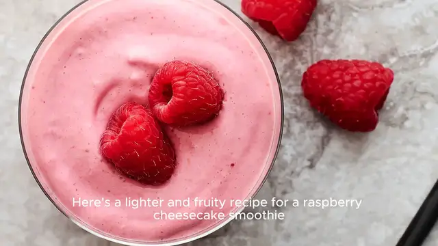 Video thumbnail for Raspberry cheesecake smoothie recipe