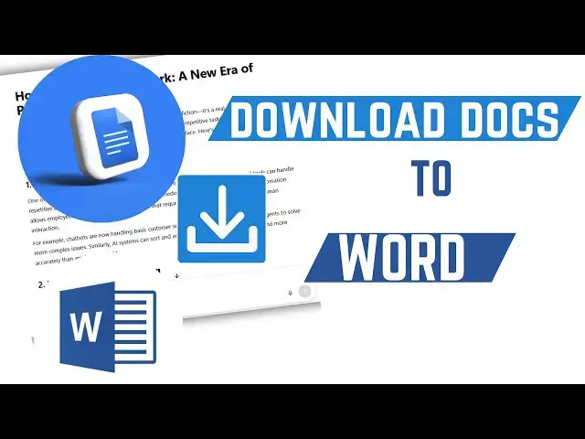 'Video thumbnail for How To Download Google Document To Computer As Word Document'