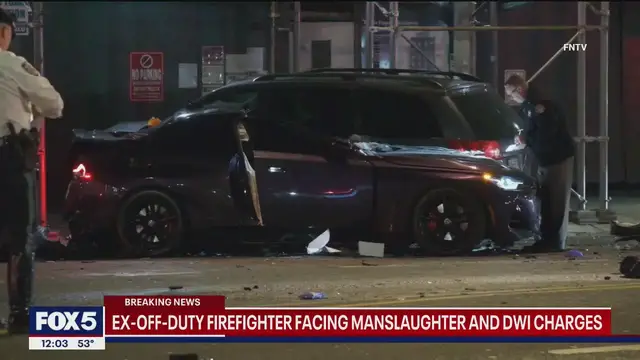 Video thumbnail for Ex-off-duty firefighter facing manslaughter and DWI charges