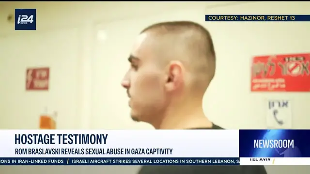 'Video thumbnail for Hostage testimony: Rom Braslavski reveals sexual abuse in Gaza captivity'