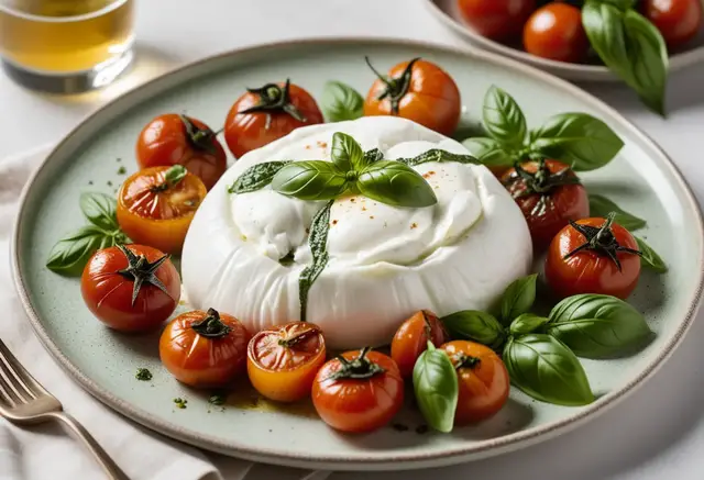 Video thumbnail for Creamy Burrata with Roasted Tomatoes and Basil