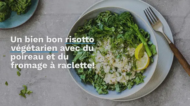 Video thumbnail for Risotto à la raclette et poireau