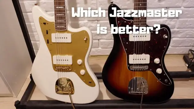 Video thumbnail for Squier 40th Anniversary Jazzmaster vs Squier Classic Vibe '60s Jazzmaster - Comparison & Review