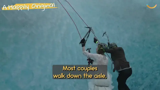 Video thumbnail for Couple Elope To Iceland For Stunning Ice Climb Wedding