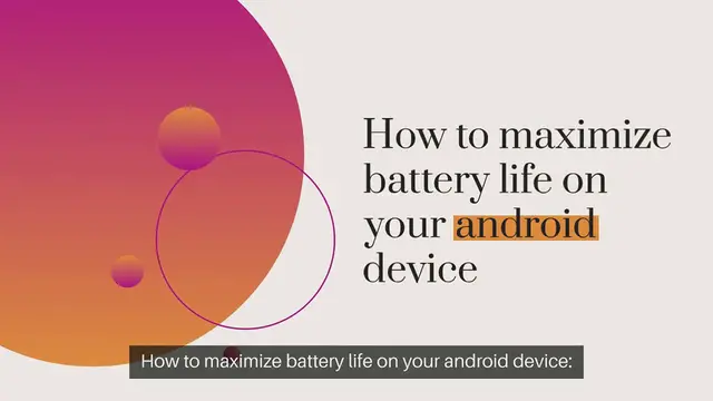 Video thumbnail for How to maximize battery life on your android device
