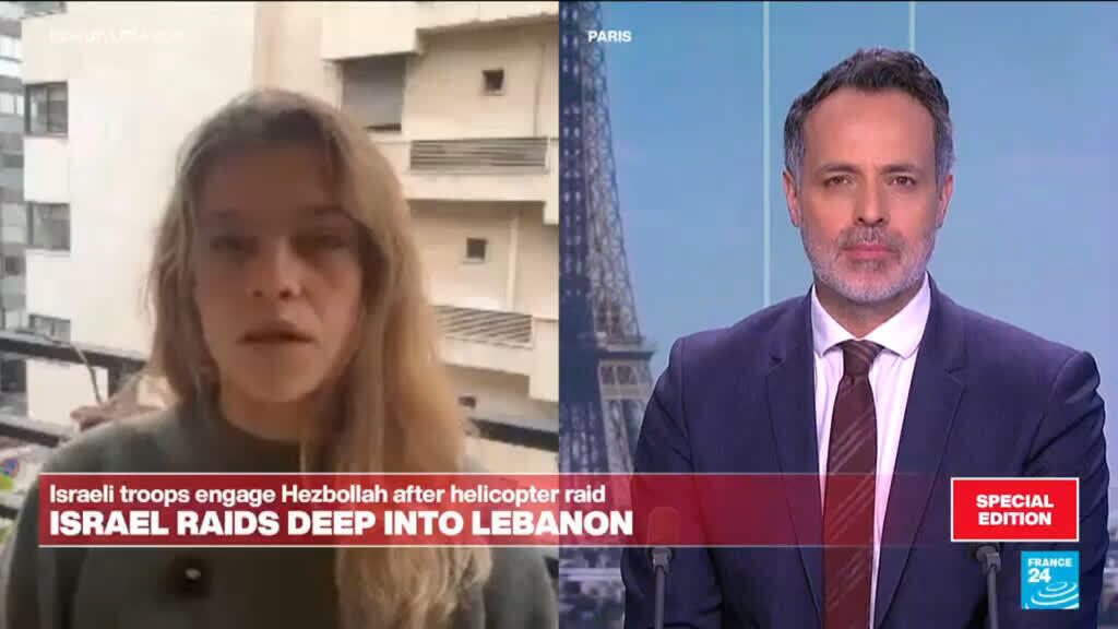 Video thumbnail for Israel raids deep into Lebanon: Israeli troops engage Hezbollah after helicopter raid