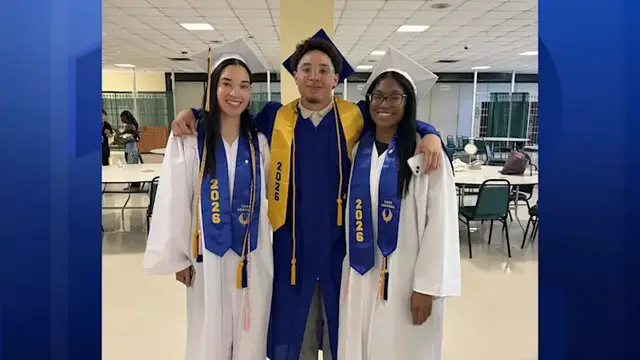 Video thumbnail for Jersey Proud: New Jersey triplets celebrate graduation, with two named co-valedictorians