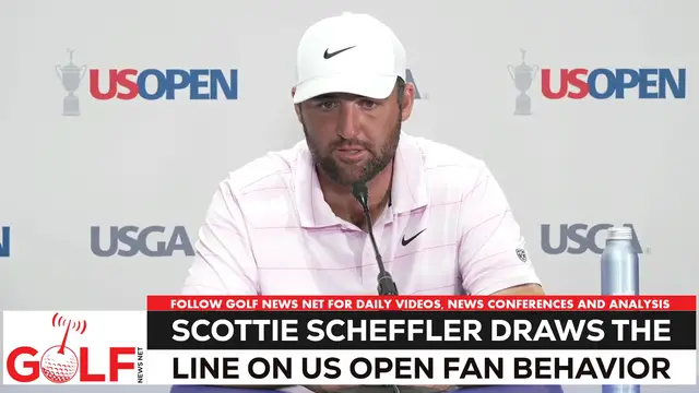Video thumbnail for Scottie Scheffler: 2026 US Open fans didn't cross the line