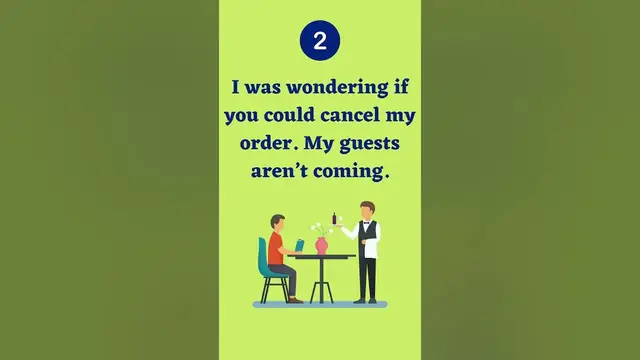 Video thumbnail for 5 Examples of Polite Requests at the Restaurant