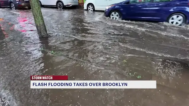 Video thumbnail for Video shows heavy flooding in Coney Island; flash flood warning issued