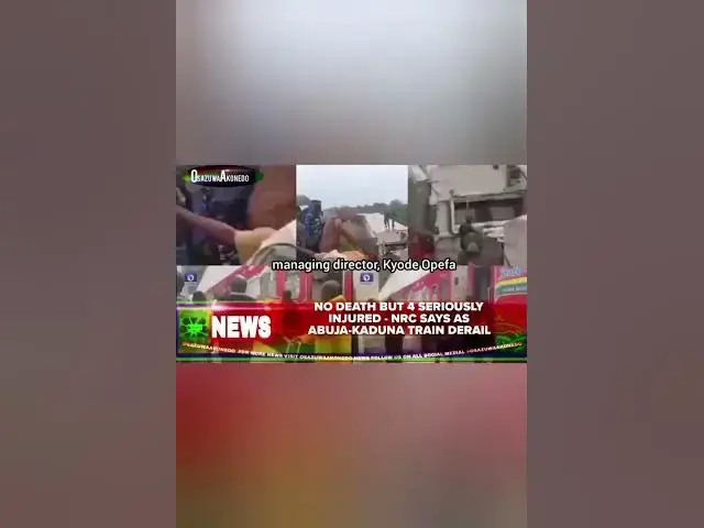 Video thumbnail for No Death But 4 Seriously Injured - NRC Says As Abuja-Kaduna Train Derail