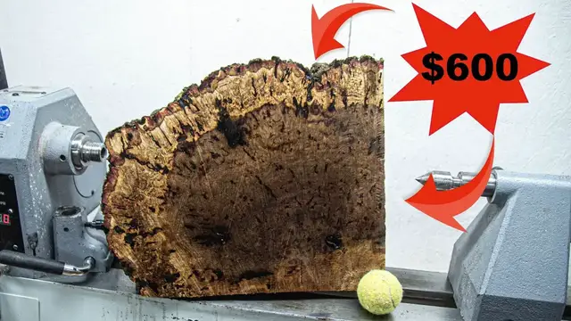 Video thumbnail for Woodturning - $600 Oak Burl Bowl