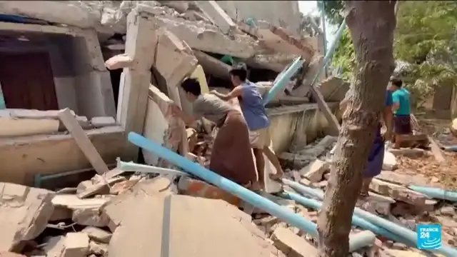 Video thumbnail for Myanmar: Resistance movement announces partial ceasefire as quake death toll hits 1,644