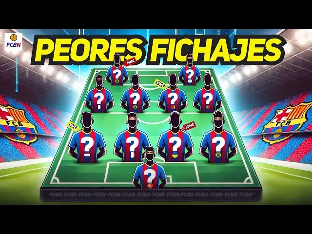 'Video thumbnail for ⚠️ EL 11 TITULAR de los PEORES FICHAJES de la HISTORIA del BARÇA - FC BARCELONA NOTICIAS'