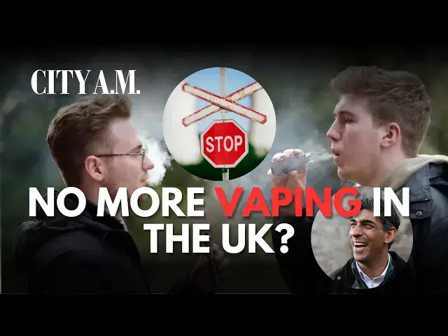 Video thumbnail for Rishi Sunak bans vapes in the UK as the government crackdown on e-cigarettes