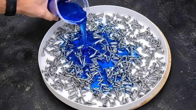 Video thumbnail for What Happens When You Turn Hundreds of Nails in Epoxy Resin?