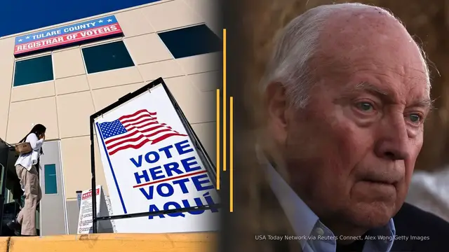 'Video thumbnail for Americans head to the polls on Election Day; Dick Cheney dead at 84'