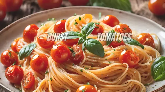 Video thumbnail for Burst Cherry Tomatoes Pasta 🍅