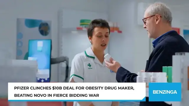 'Video thumbnail for Pfizer Clinches $10B Deal For Obesity Drug Maker, Beating Novo In Fierce Bidding War'