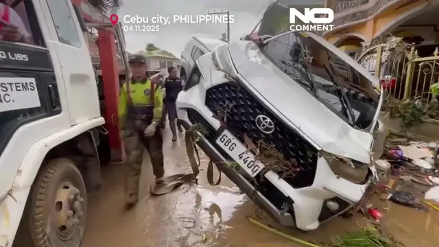 'Video thumbnail for Typhoon Kalmaegi kills two, displaces thousands in Philippines'