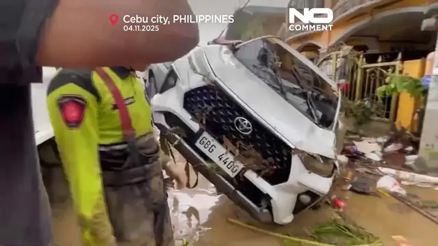 'Video thumbnail for Typhoon Kalmaegi kills two, displaces thousands in Philippines'