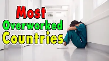 'Video thumbnail for Top 10 Most Overworked Countries. Dying from overwork is real.'