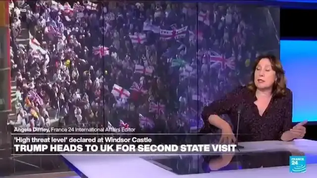 'Video thumbnail for US President Donald Trump heads to the UK for a second state visit'