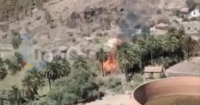 Video thumbnail for Palmen-Waldbrand in Fataga - 17-8-24