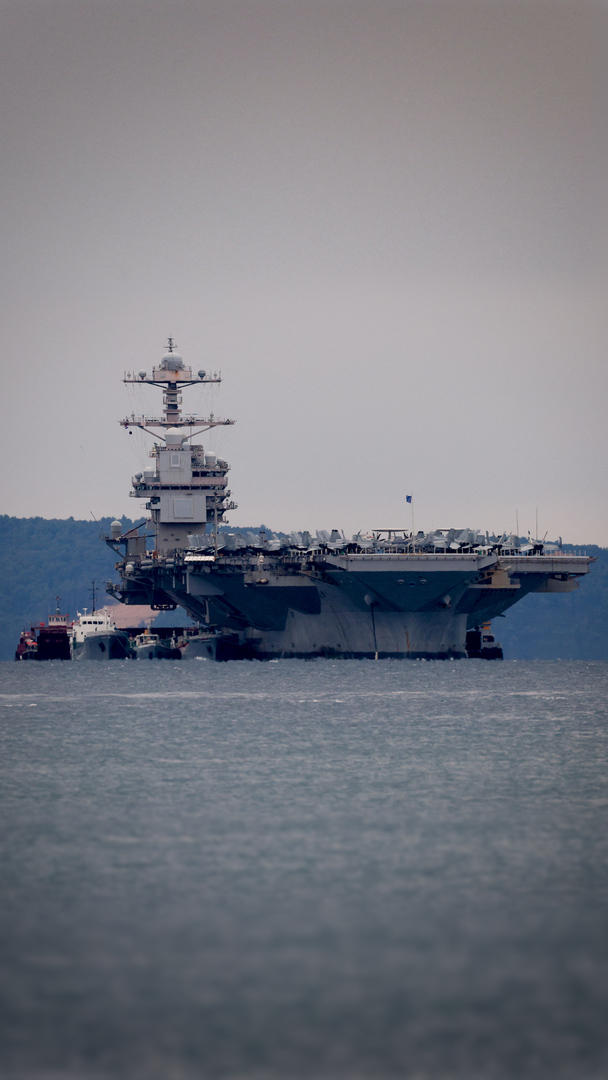 Video thumbnail for World's largest warship limps into Croatia for repairs after withdrawing from Middle East