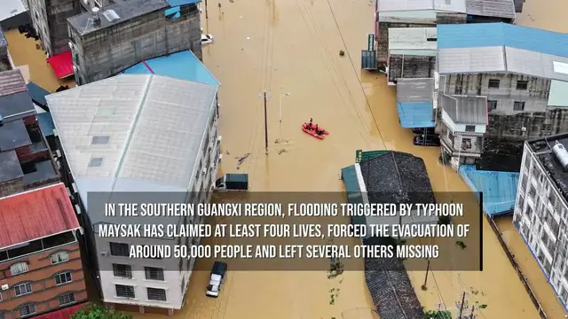 Video thumbnail for China Storm Death Toll Rises as Typhoon Bavi Threatens East Coast.