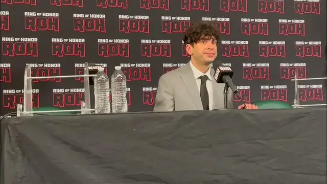 Video thumbnail for ROH owner Tony Khan in the Death Before Dishonor 2023 Media Scrum - Trenton