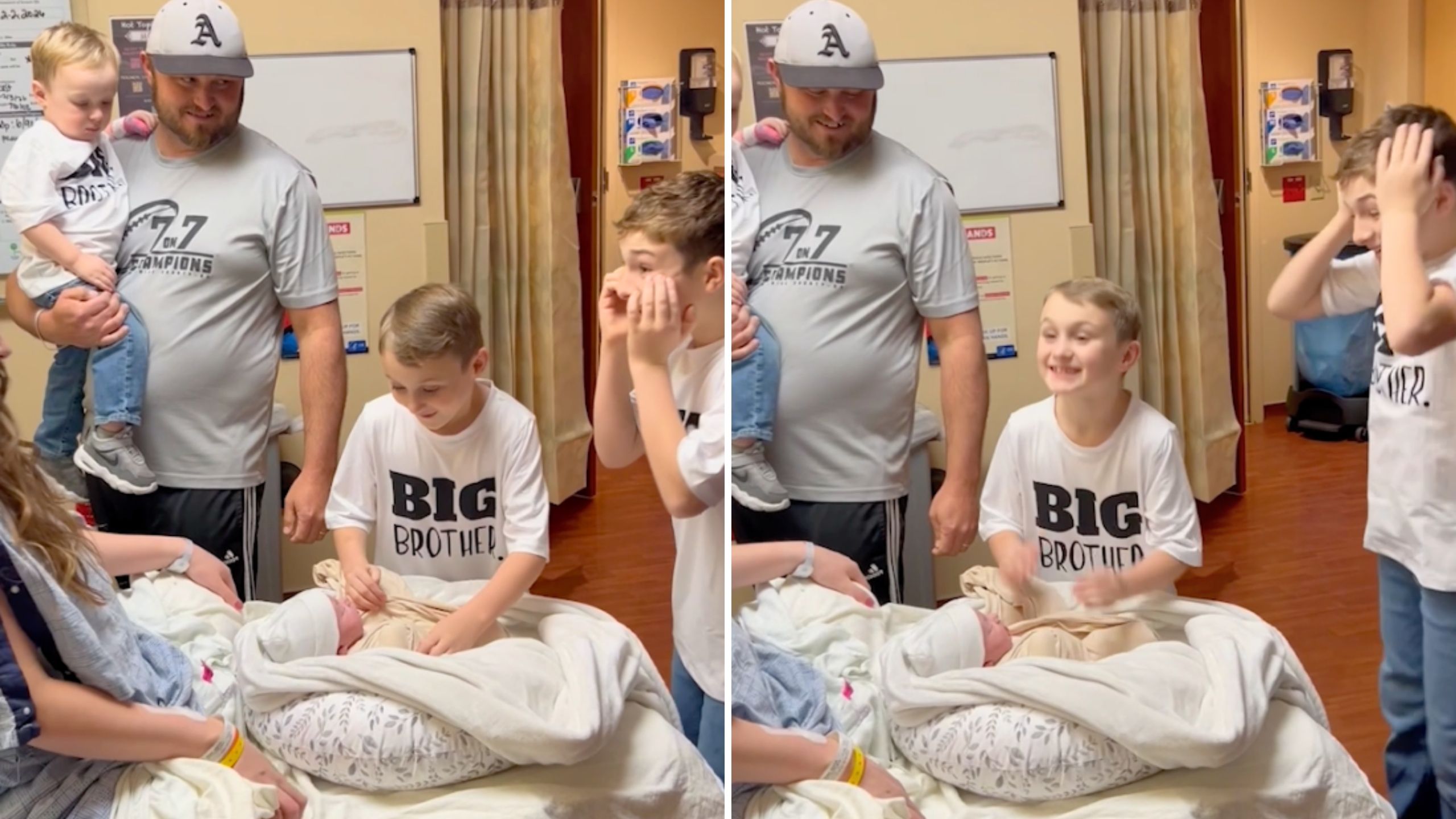 Video thumbnail for Three Brothers React To Discovering If Baby Sibling Is Sister They Dreamed Of